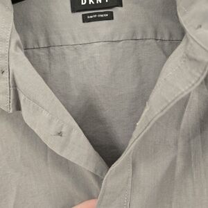 DKNY Gray Casual Button Down Shirt